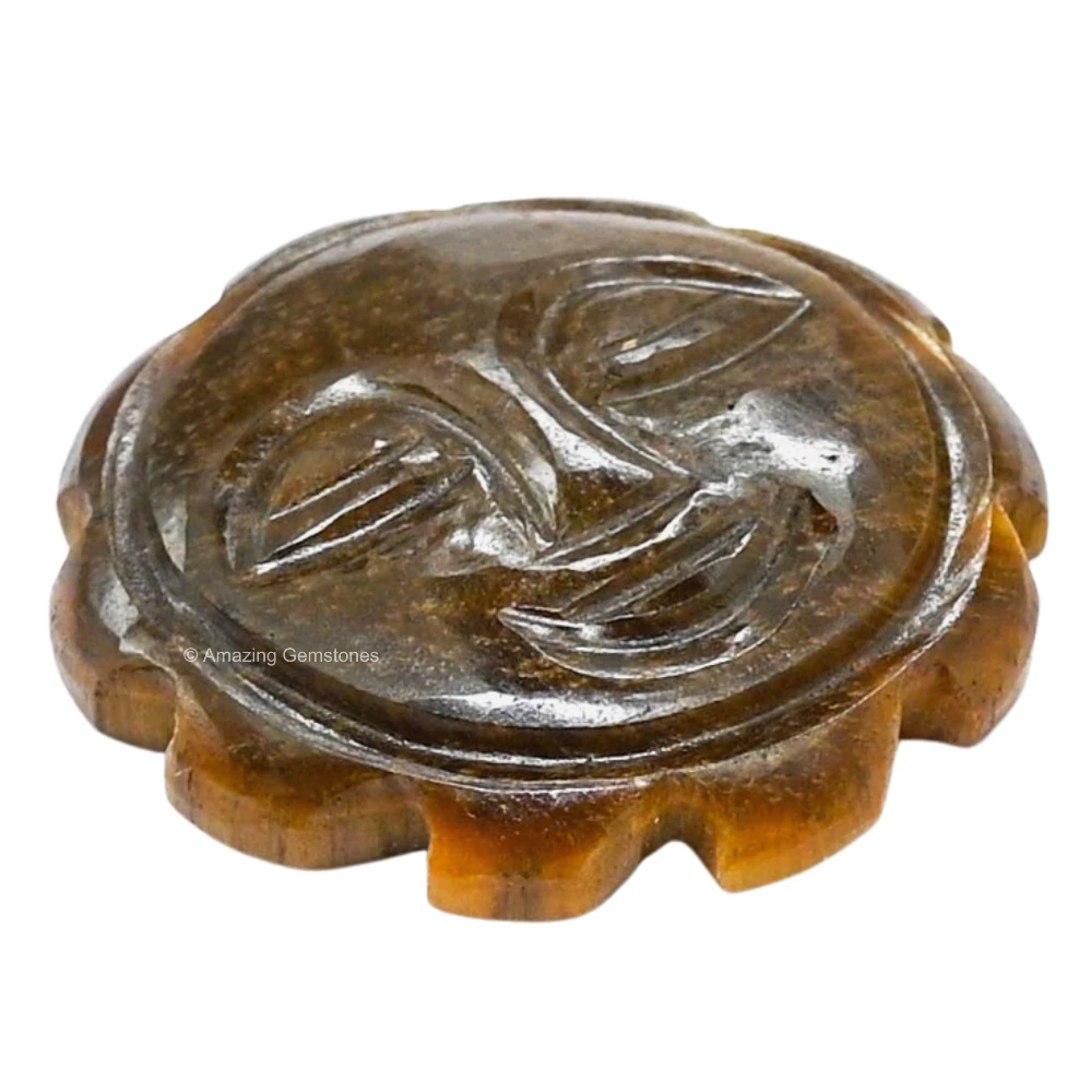 Tiger Eye Crystal Sun Face