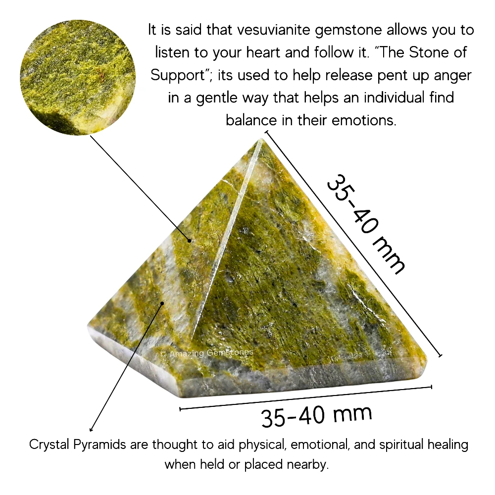 Vesuvianite Pyramid (1.5 Inch)