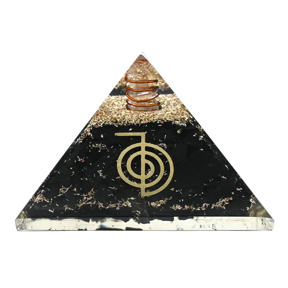 Black Tourmaline Orgone Pyramid - Reiki