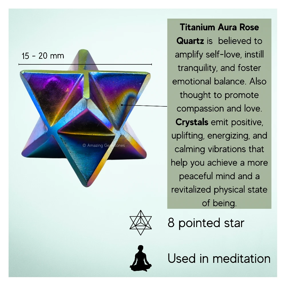 Titanium Aura Quartz Merkaba (15-20 mm)