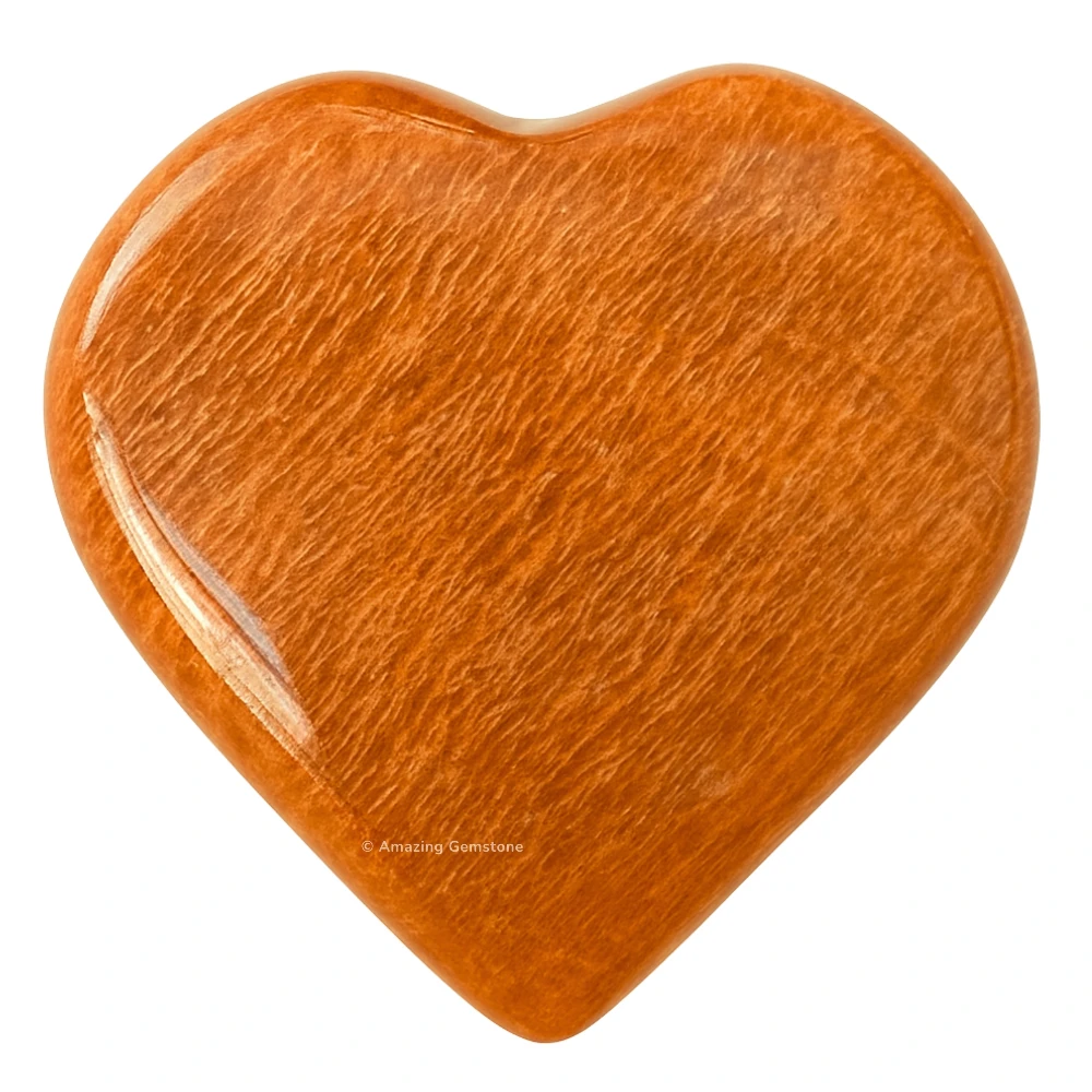 Peach Moonstone Heart (Pack of 2)