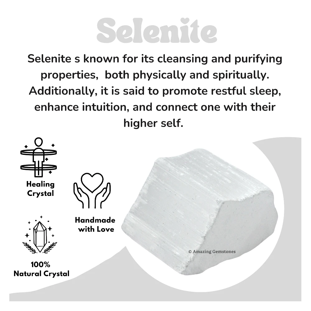 Selenite Raw Crystals (5 Pieces)