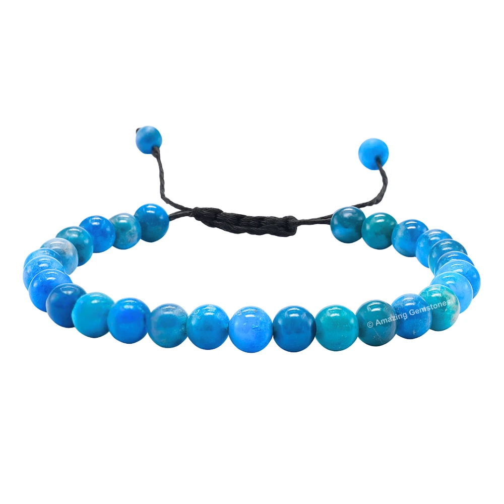 Apatite Healing Crystal Bracelets - 6mm Beads (Adjustable)