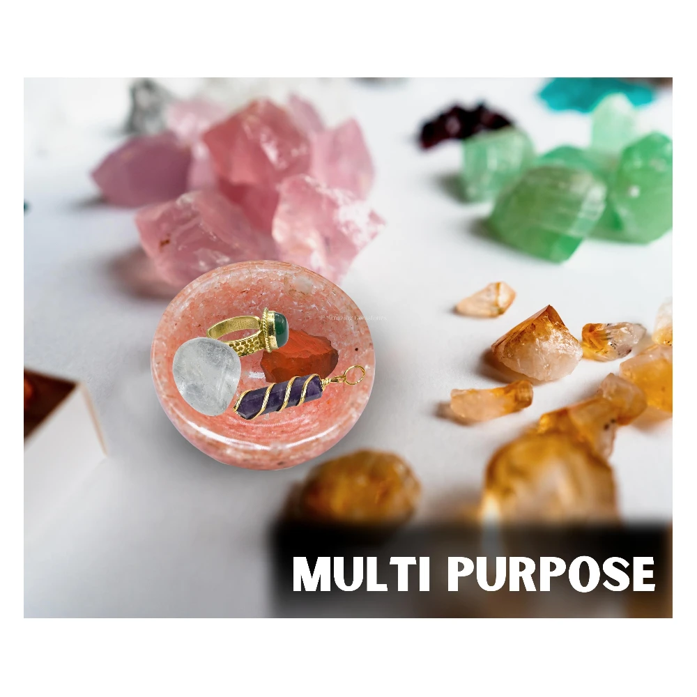 Rose Quartz Crystal Orgone Bowl (2 Inch)