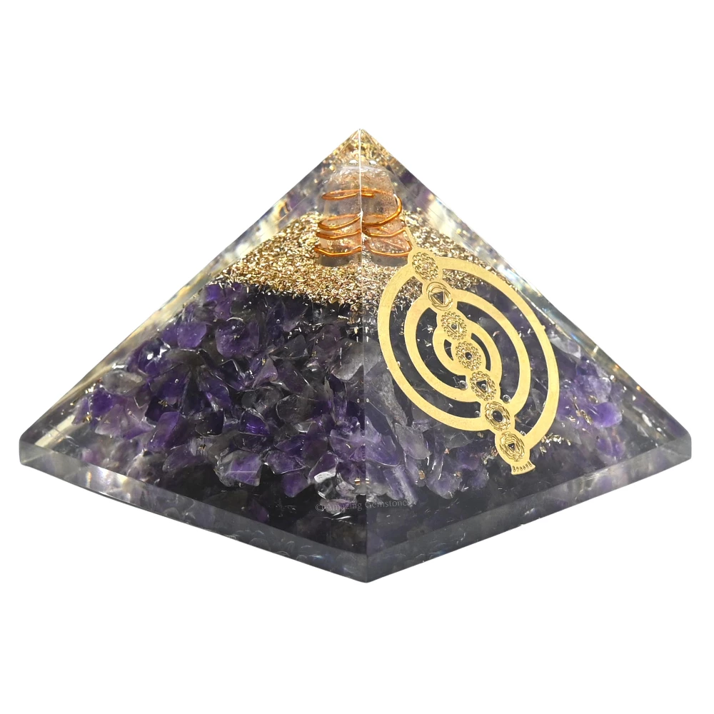 Amethyst Orgone Pyramid - Chakra Reiki