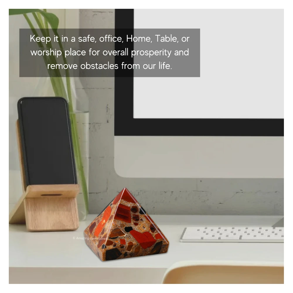 Spotted Jasper Pyramid (1 Inch)