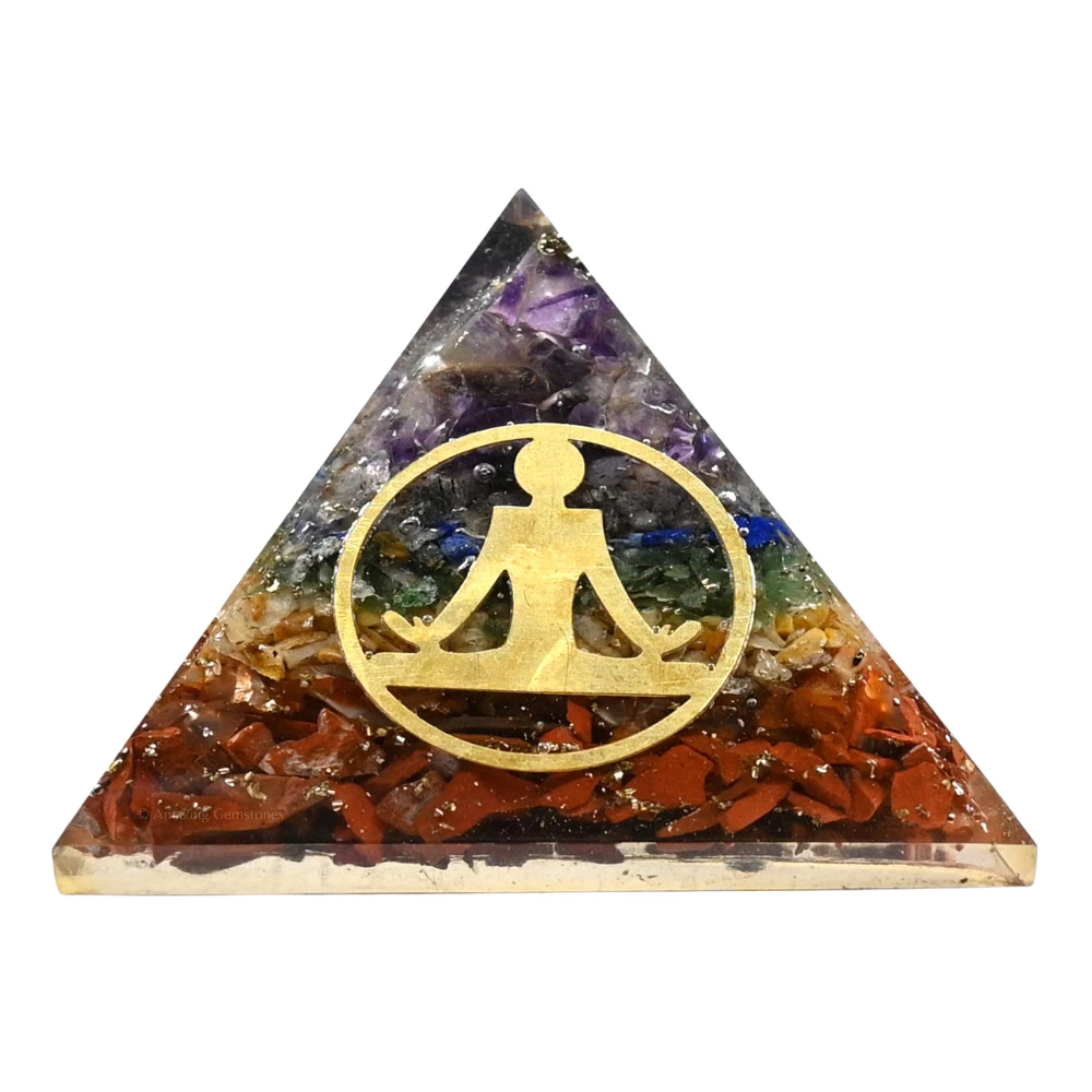 Natural Chakra Orgone Pyramid - Buddha