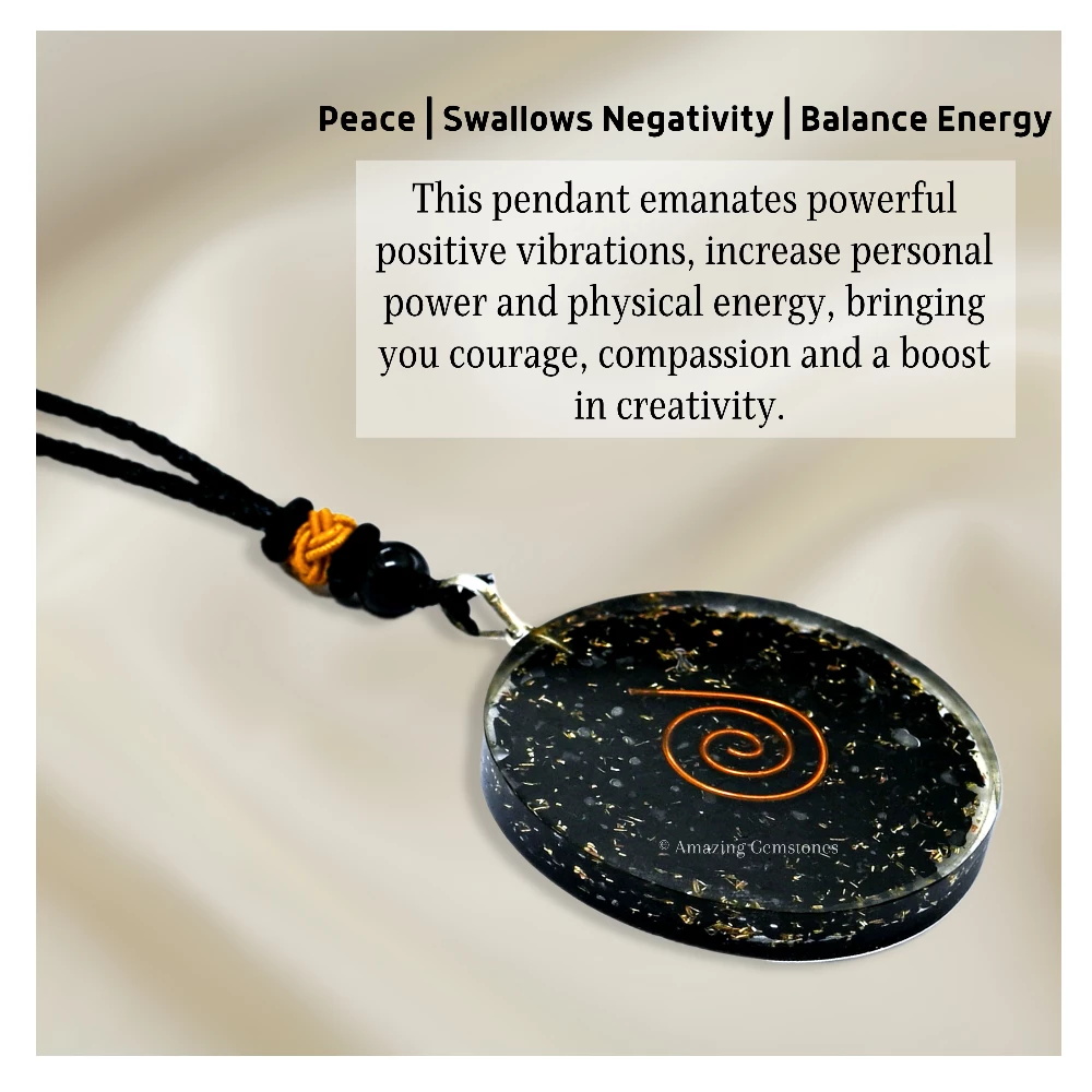 Shungite Necklace - Copper Coil