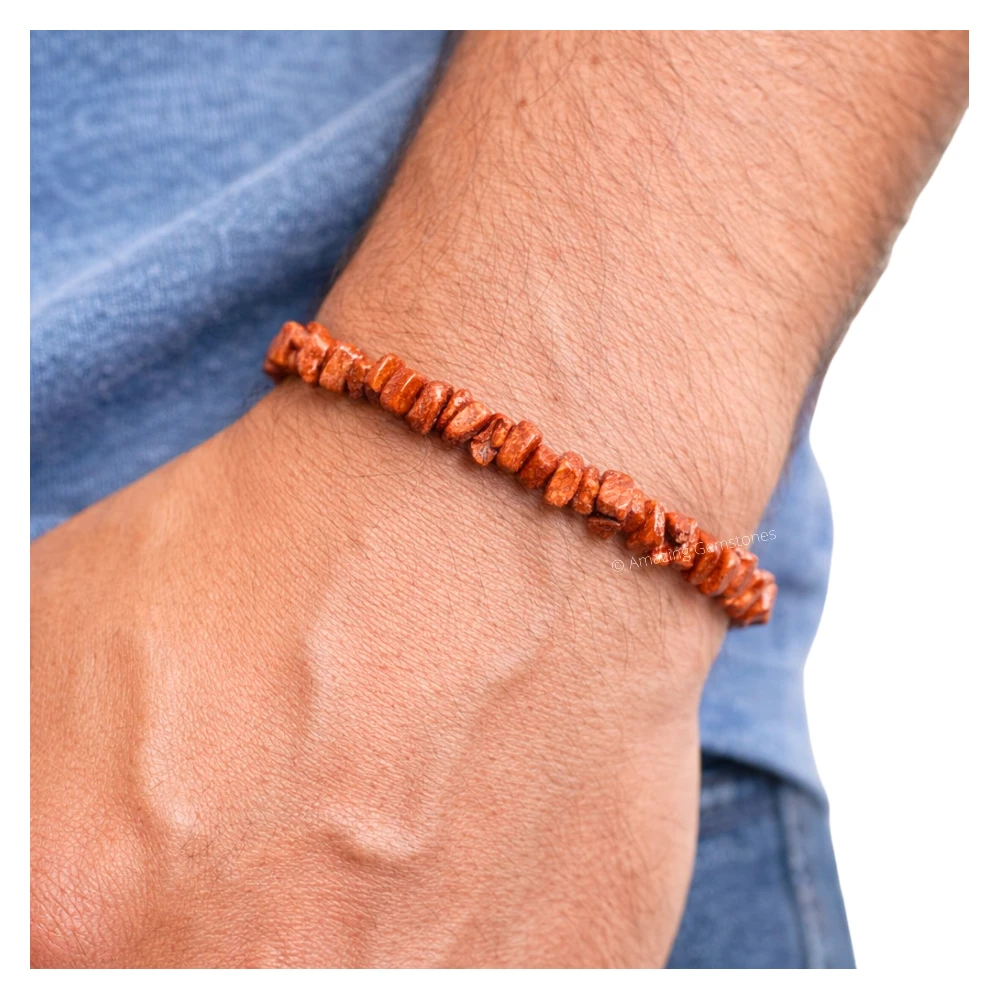 Red Goldstone Chips Bracelet