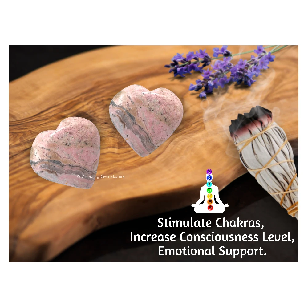Rhodochrosite Heart