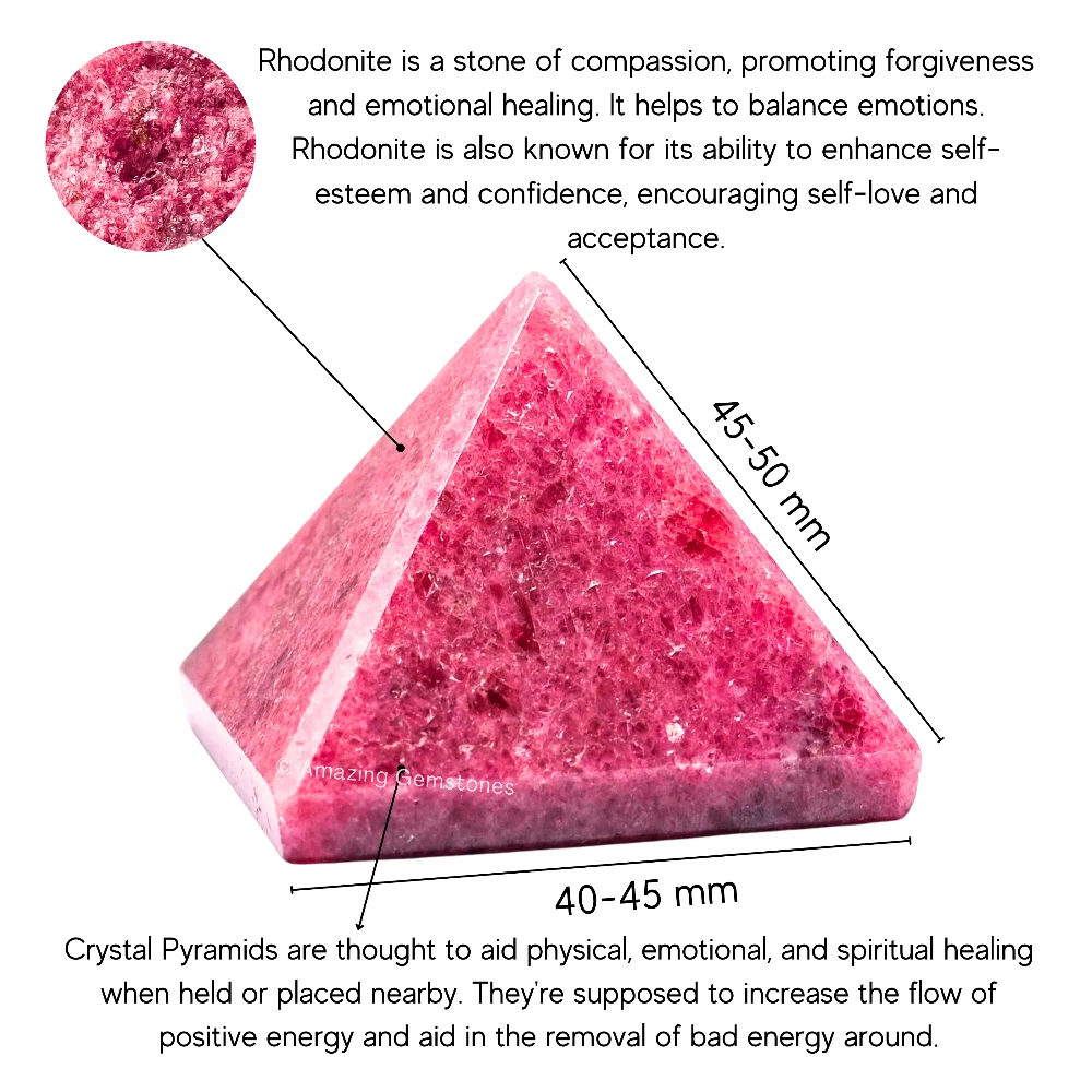 Rhodonite Pyramid (2 Inch)