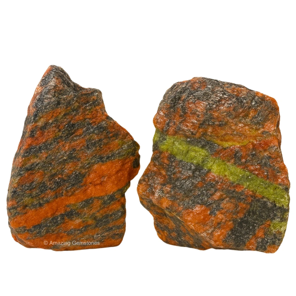 Unakite Raw Crystals (5 Pieces)