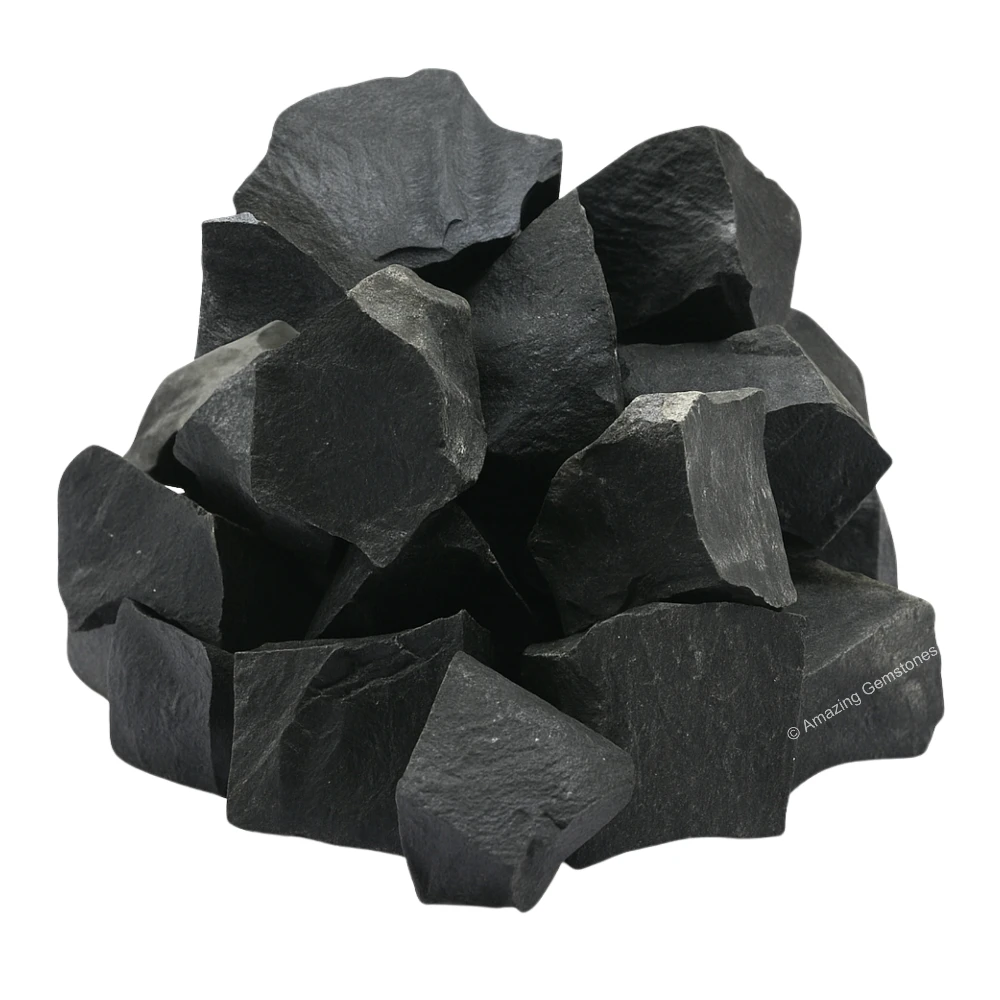 Black Agate Raw Crystals (2 Pieces)