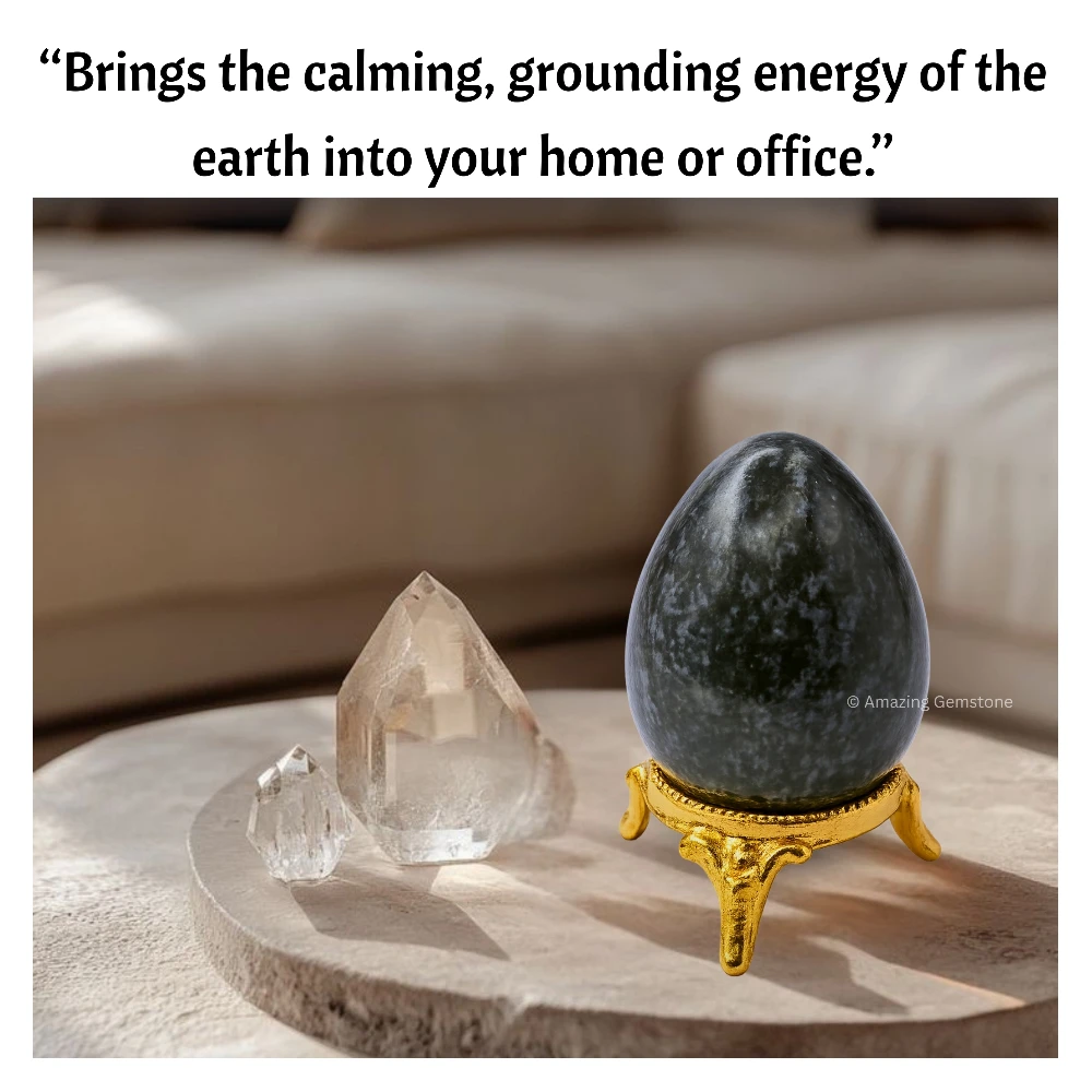 Indigo Gabbro Crystal Egg Stone