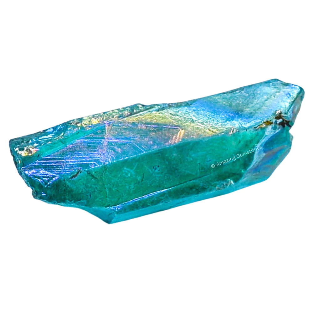 Aqua Aura Quartz Raw Crystal Points (1 LB)