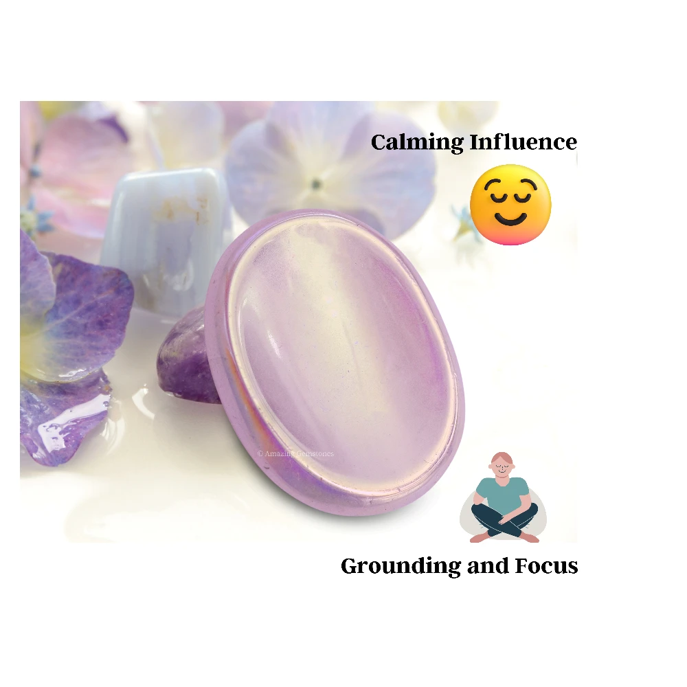 Angel Aura Rose Quartz Worry Stone