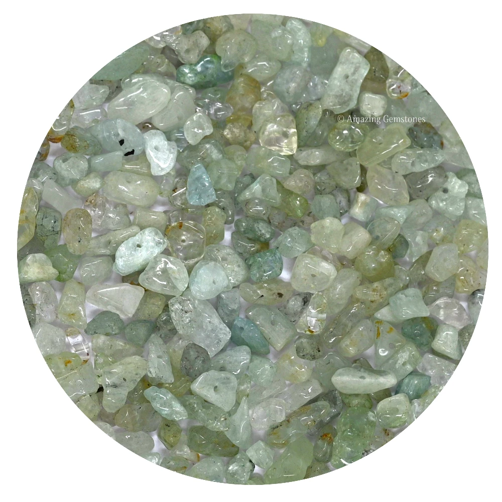 Green Aventurine Chips - Pre Drilled