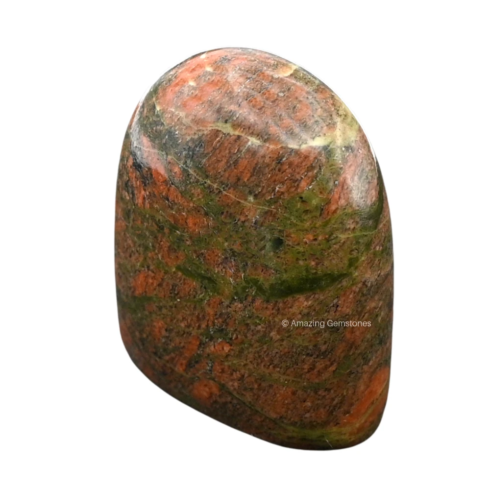 Unakite Standing Palm Stone (Large)