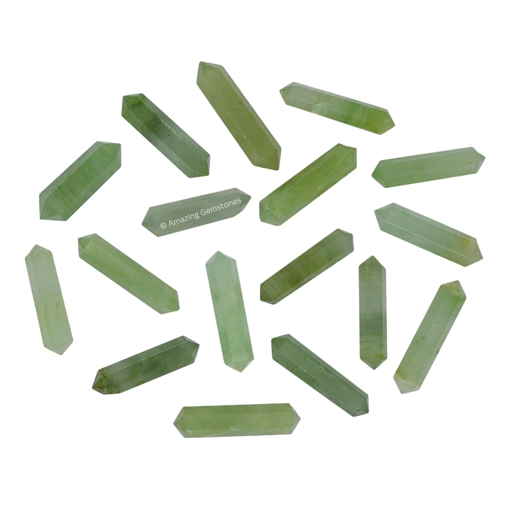 Green Aventurine Pencil Points (Double Terminated) (Set of 50)