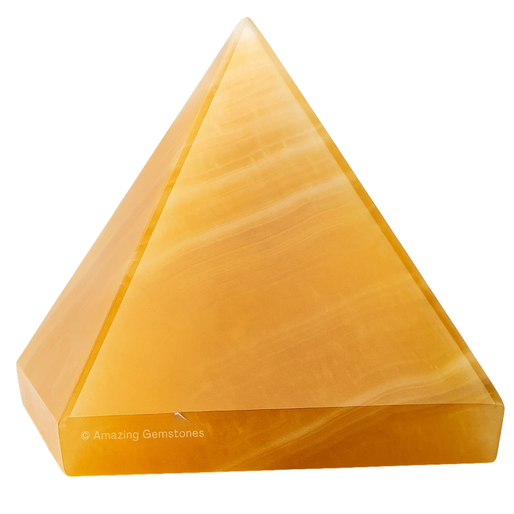 Yellow Calcite Pyramid (1.5 Inch)