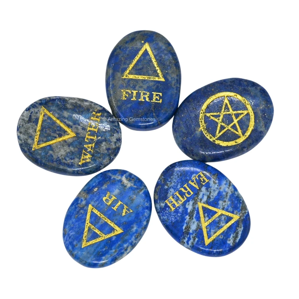 Lapis Lazuli Fifth Element Stones (Set of 5)