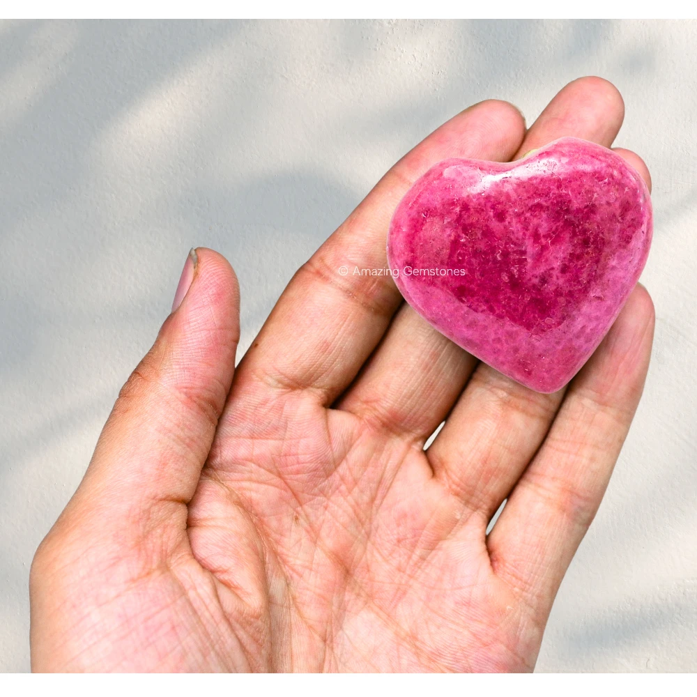 Pink Rhodonite Heart