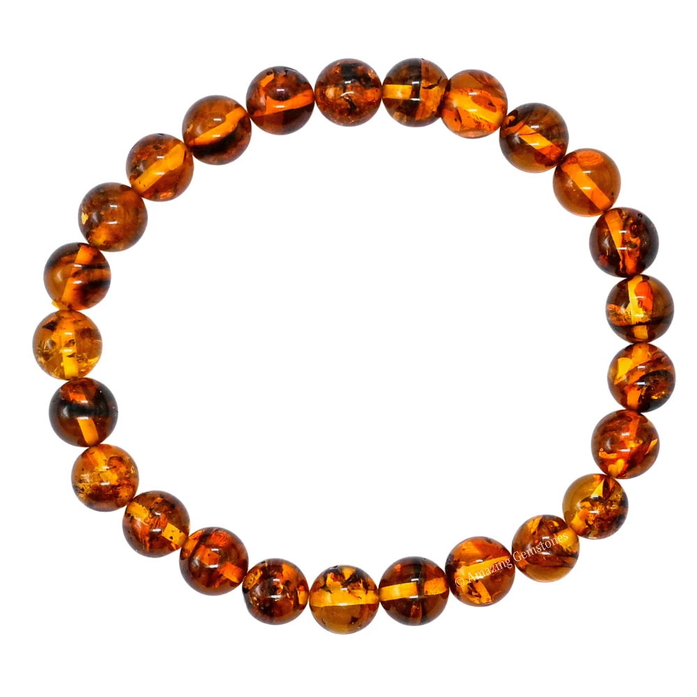 Amber Natural Bracelet (Strechable)