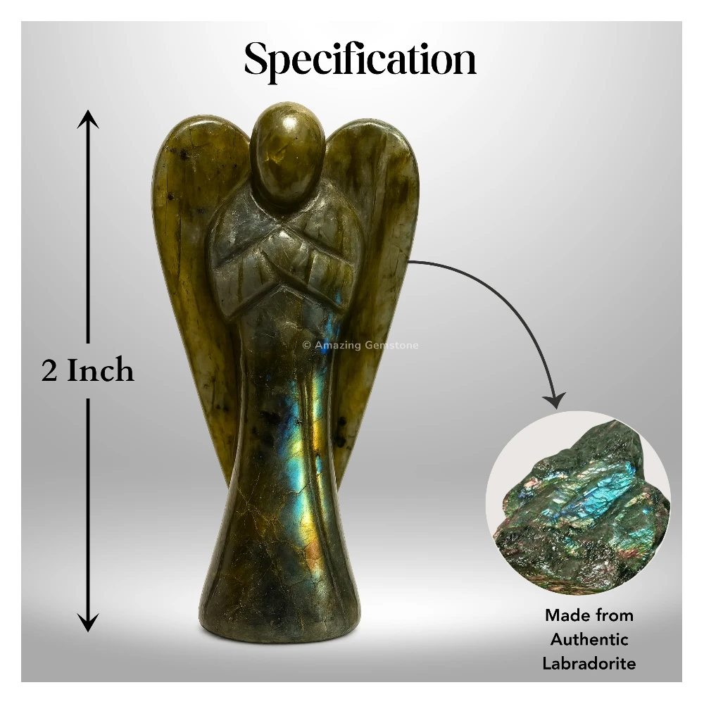 Labradorite Angel Figurine (2 Inch)