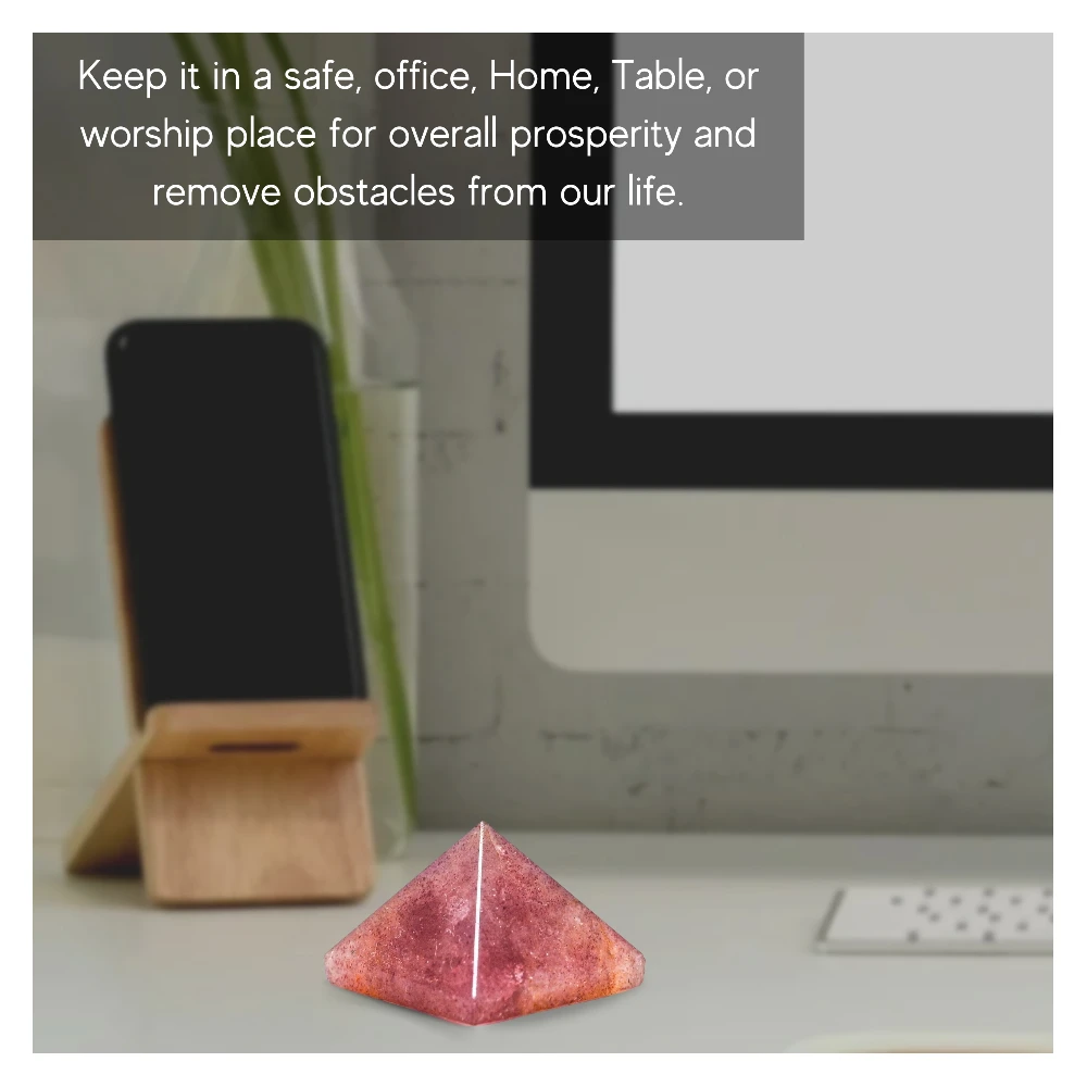 Strawberry Quartz Pyramid (1 Inch)