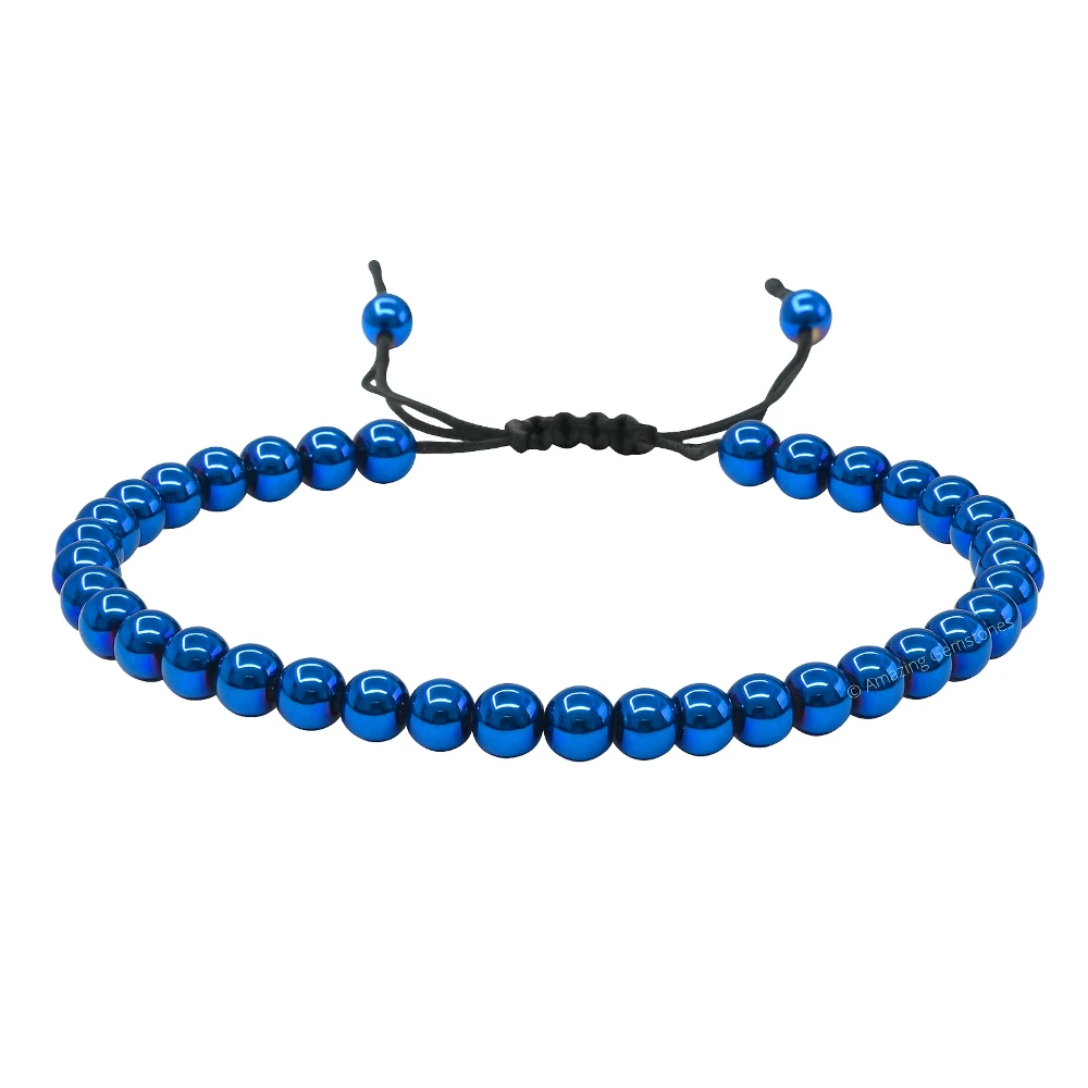 Blue Hematite Anklet (Without Knot)