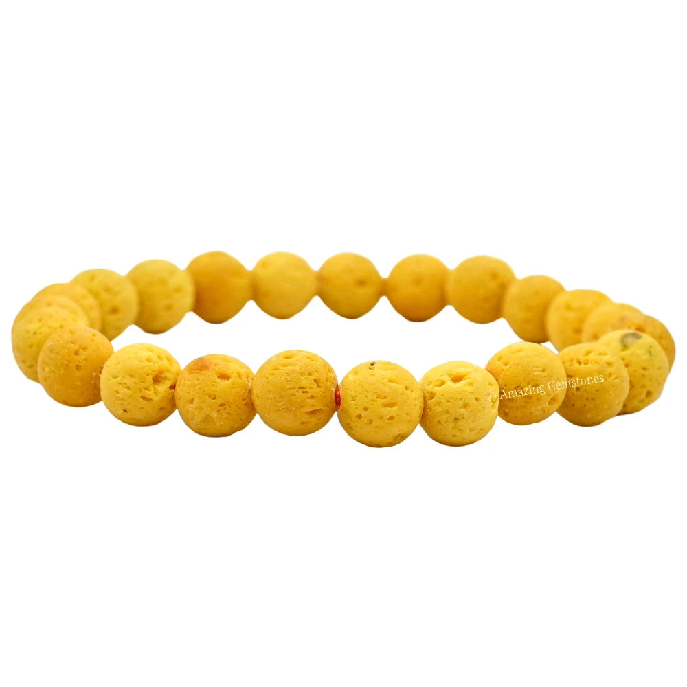 Yellow Lava Bracelet (Strechable)