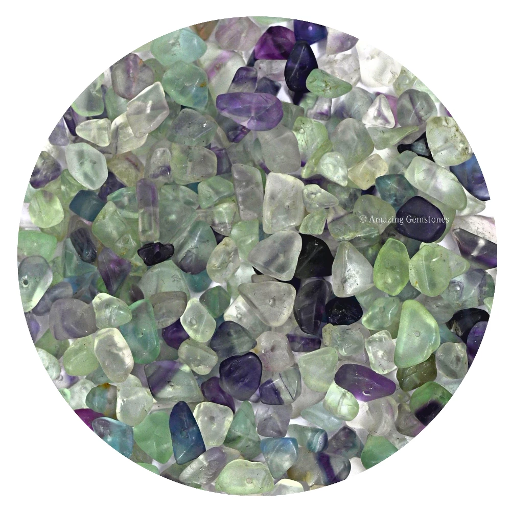 Multi Fluorite Chips - Pre Drilled