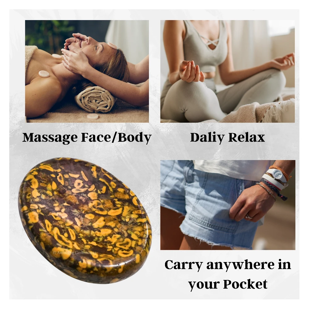 Fruit Jasper Worry Stone