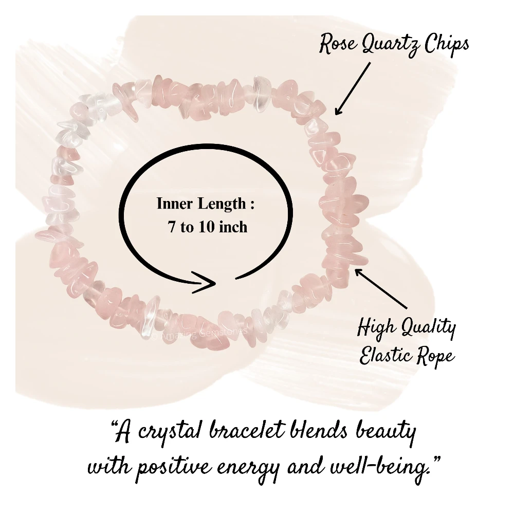 Rose Quartz Chips Bracelet