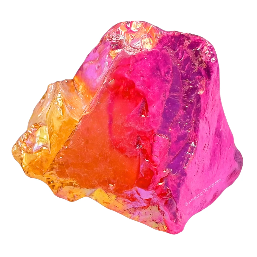 Rose-Tangerine Aura Quartz Raw Crystals (1 LB)