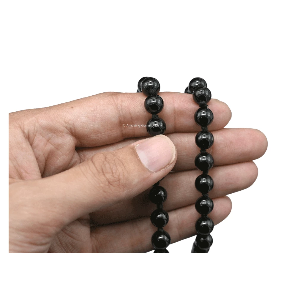 Black Tourmaline Mala (Hand Knotted)