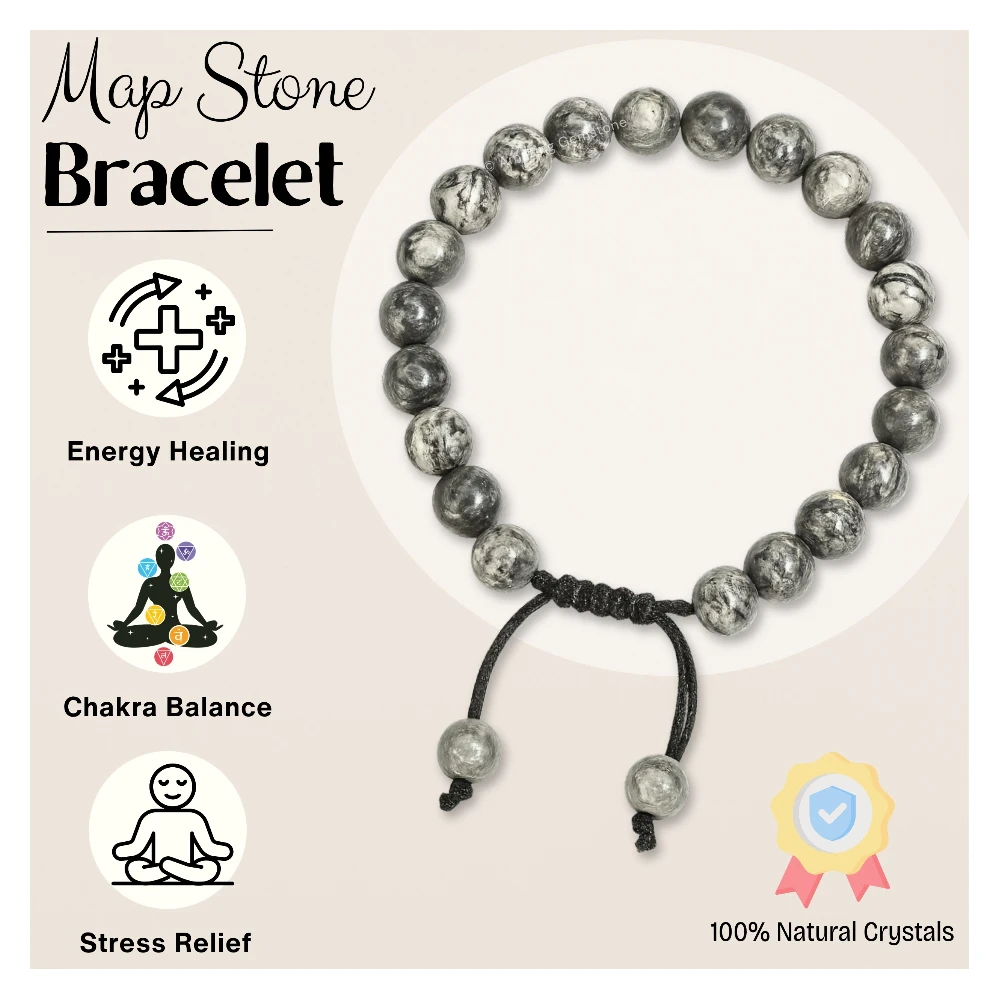 Map Stone Bracelet (Adjustable)