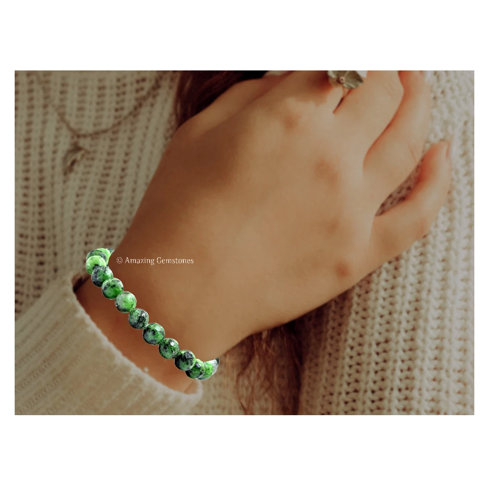 Ruby Zoisite Bracelet (Faceted-Adjustable)