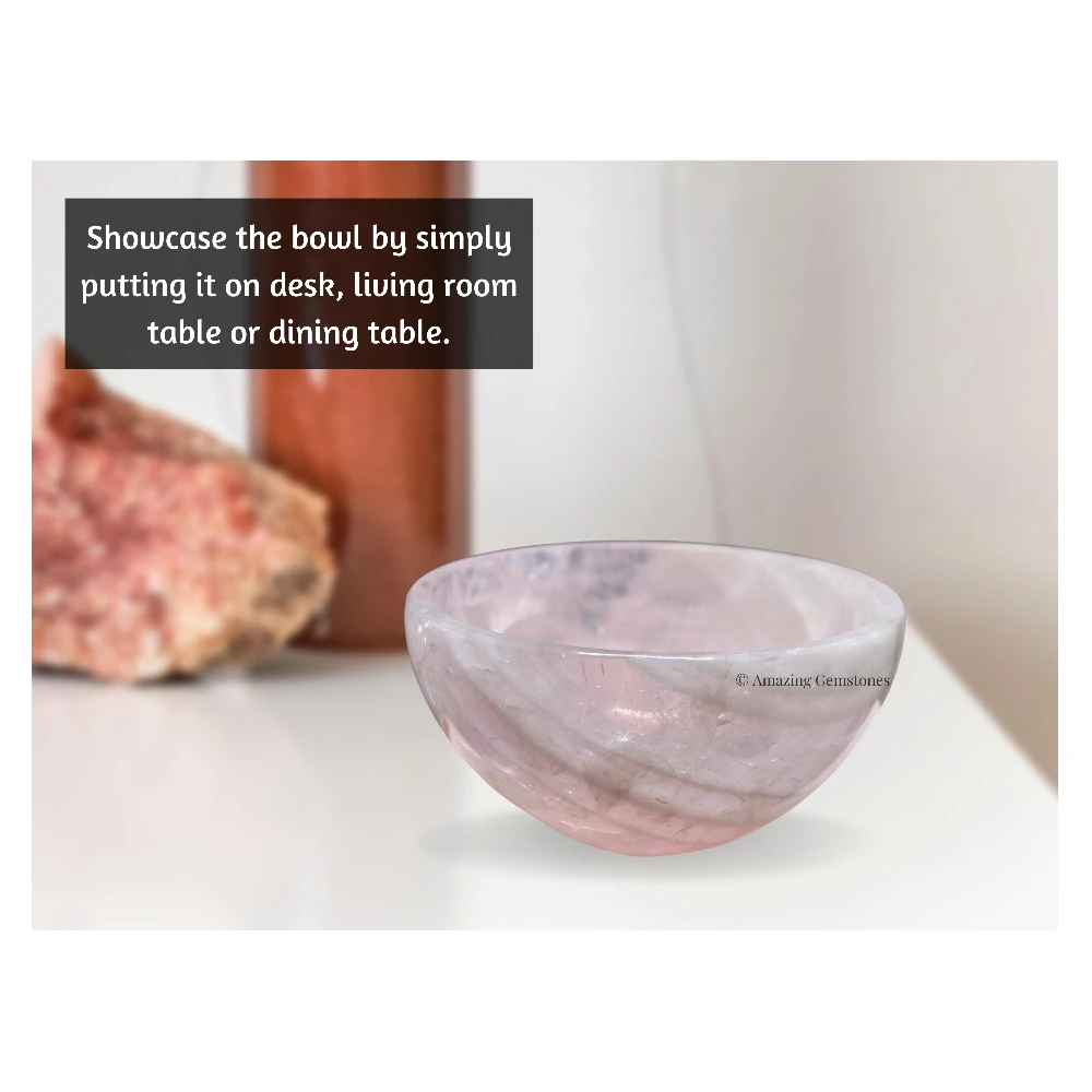 Rose Quartz Crystal Bowl - 2 Inch