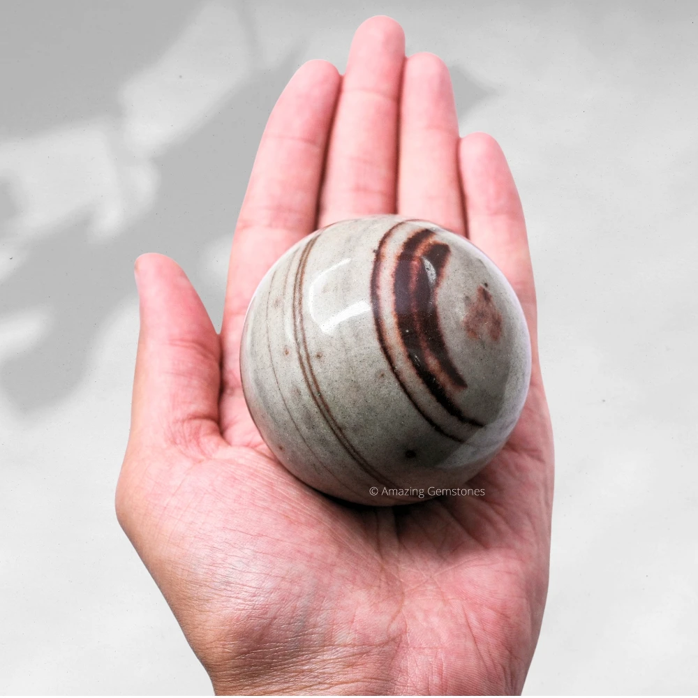 Large Narmada Shiva Lingam Sphere (2.5 Inch)