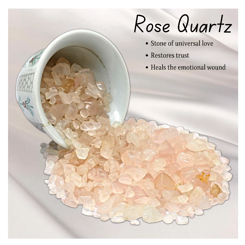 Rose Quartz Chips (1LB)