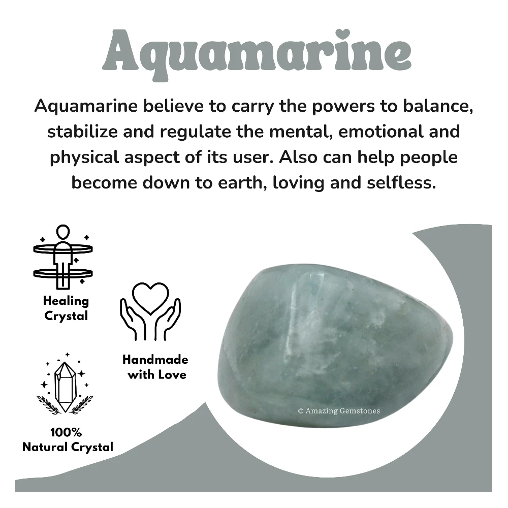 Tumbled Aquamarine Crystals Stones (1000+ Carats)
