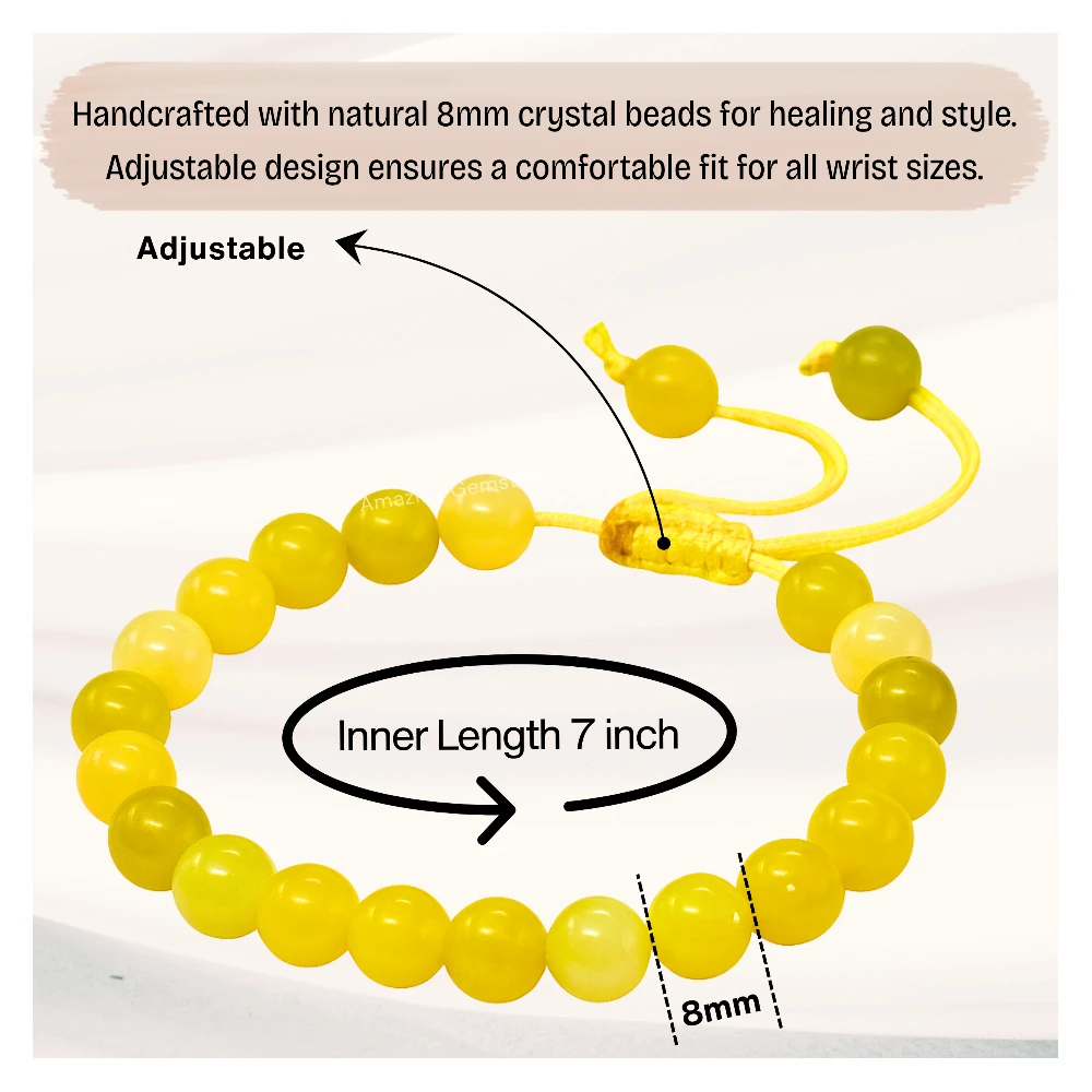 Lemon Jade Bracelet (Adjustable)
