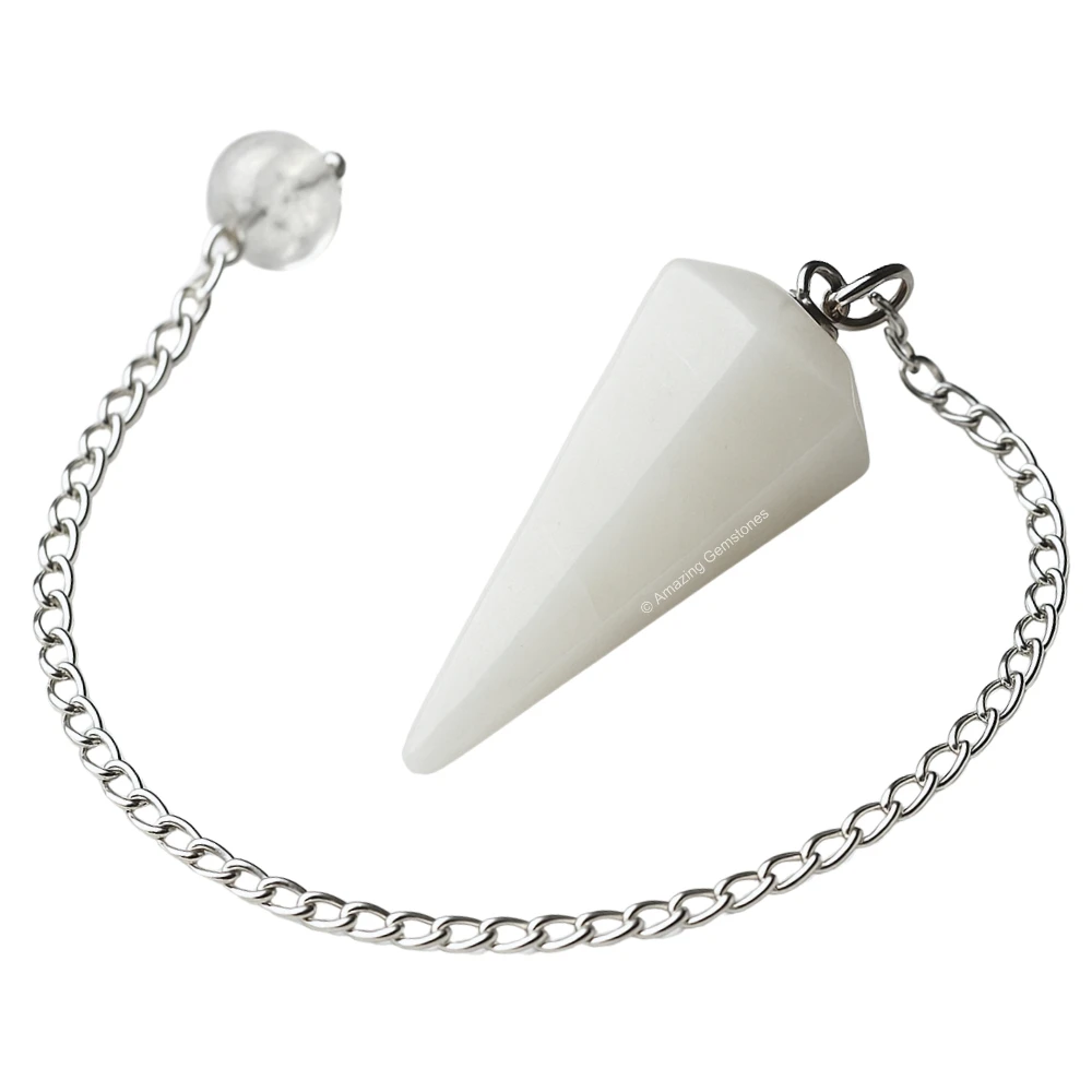 Snow White Quartz Pendulum