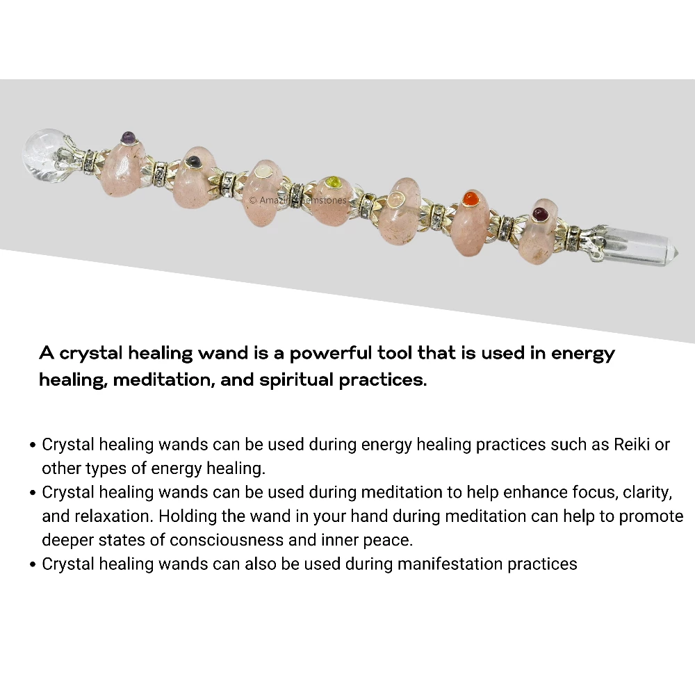 Rose Quartz Tumbled Healing Wand