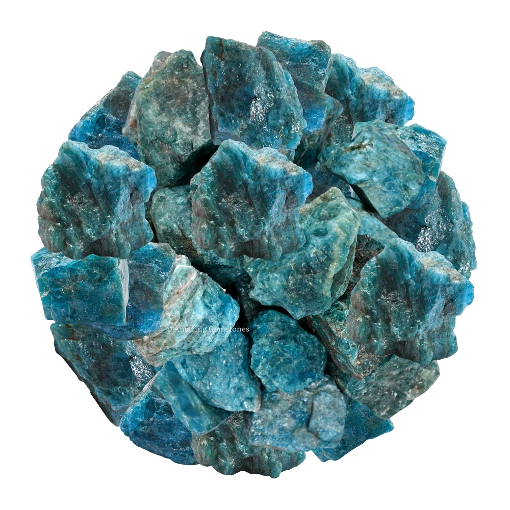 Green Apatite Raw Crystals (2 Pieces)
