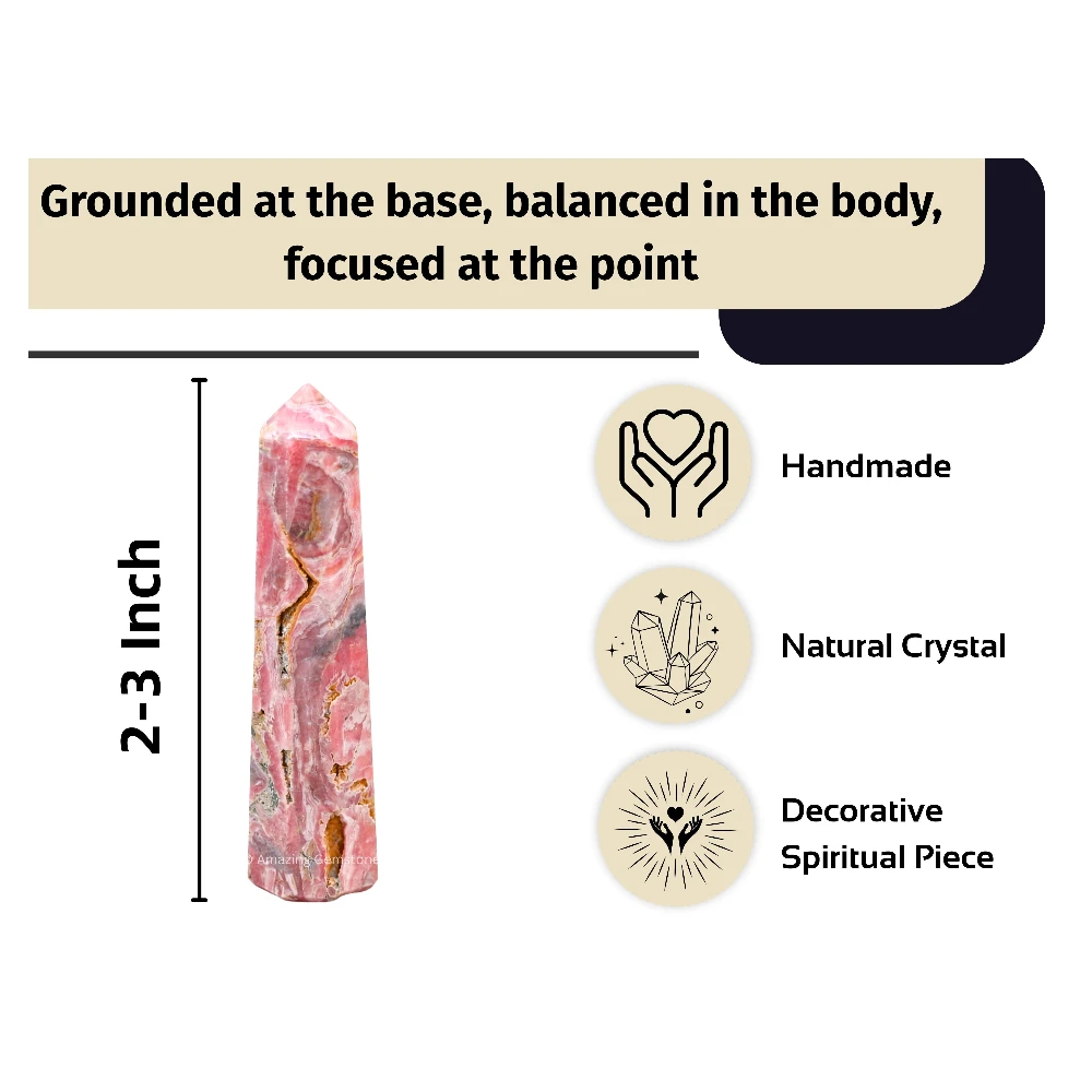 Rhodochrosite Tower (2" to 3" INCH)