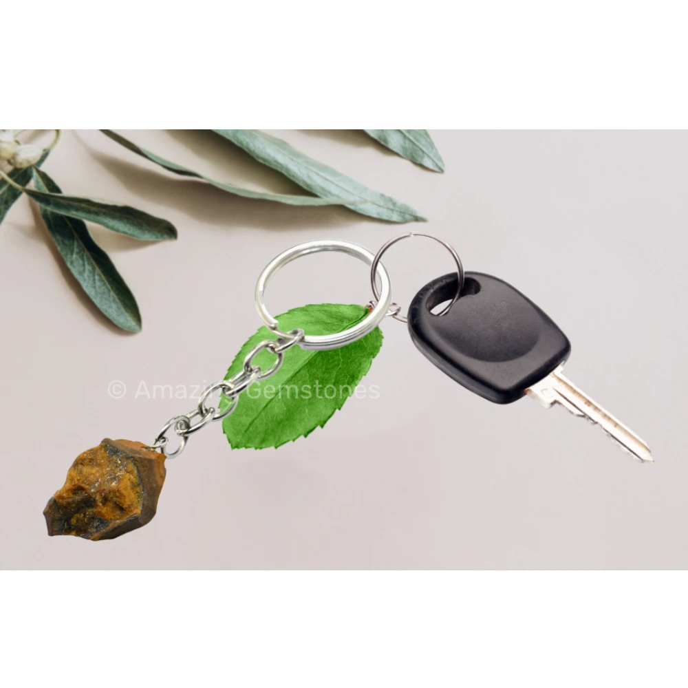 Tiger Eye Keychain Keys Holder (Raw)