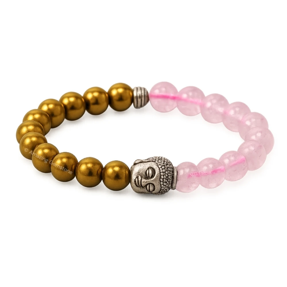 Love and Money Bracelet with Buddha Charm (Silver)