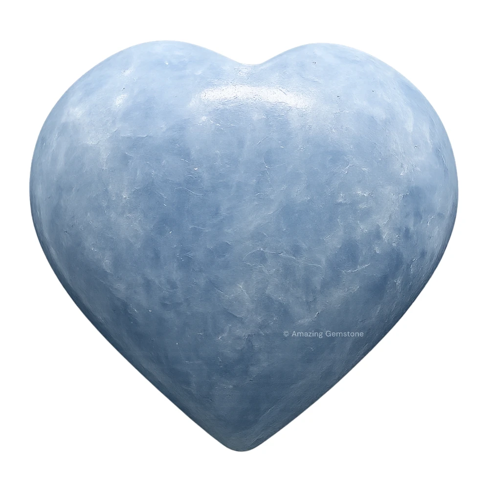 Blue Calcite Celestite Heart